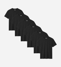 Camisetas de bambú negras - pack de 6