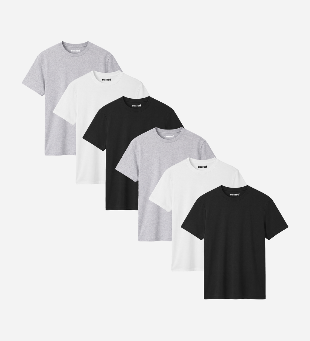 Camiseta clásica de bambú en pack de 6 – comodidad suave y transpirable