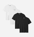 Camisetas de bambú en blanco y negro, pack de 4