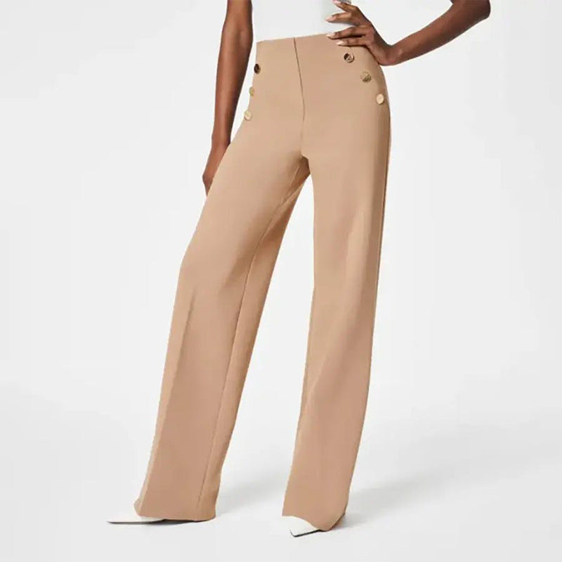 ¡Descuento del 53%! Pantalón muy elástico con cierre de botón, de pierna ancha – favorece la figura, 3 longitudes, súper cómodo 🏃‍♀️👖✨