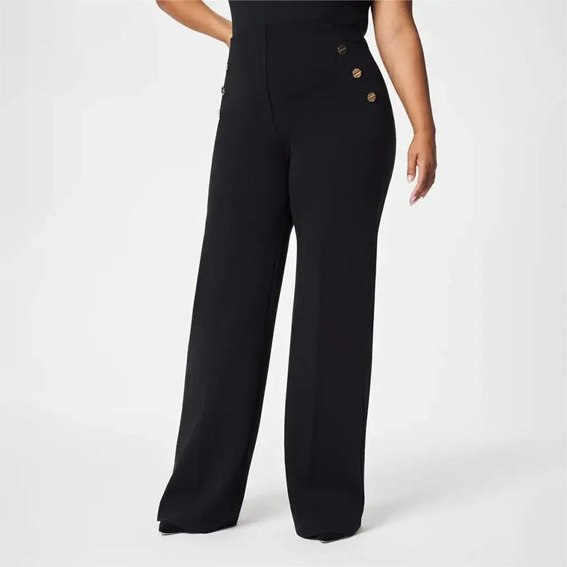 ¡Descuento del 53%! Pantalón muy elástico con cierre de botón, de pierna ancha – favorece la figura, 3 longitudes, súper cómodo 🏃‍♀️👖✨