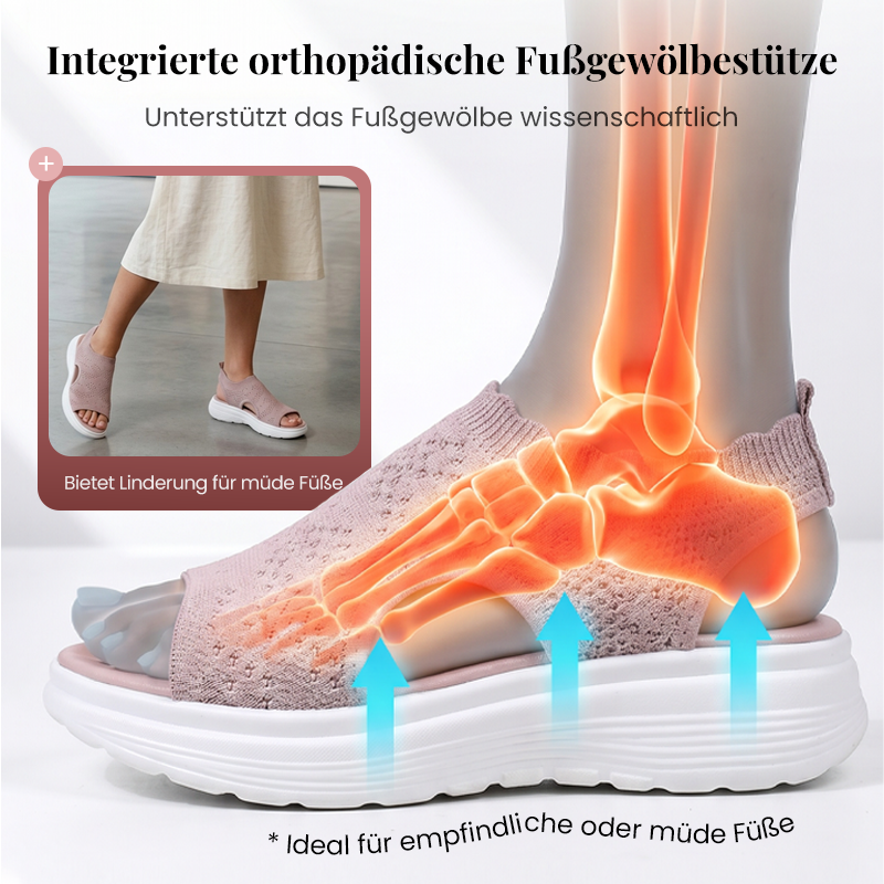 Sandalias de plataforma para mujer de punto – transpirables, ultraligeras y cómodas2