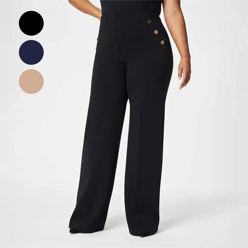 ¡Descuento del 53%! Pantalón muy elástico con cierre de botón, de pierna ancha – favorece la figura, 3 longitudes, súper cómodo 🏃‍♀️👖✨