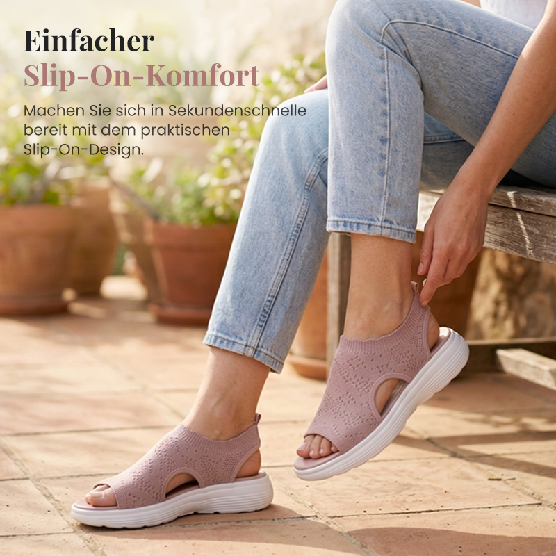 Sandalias de plataforma para mujer de punto – transpirables, ultraligeras y cómodas2