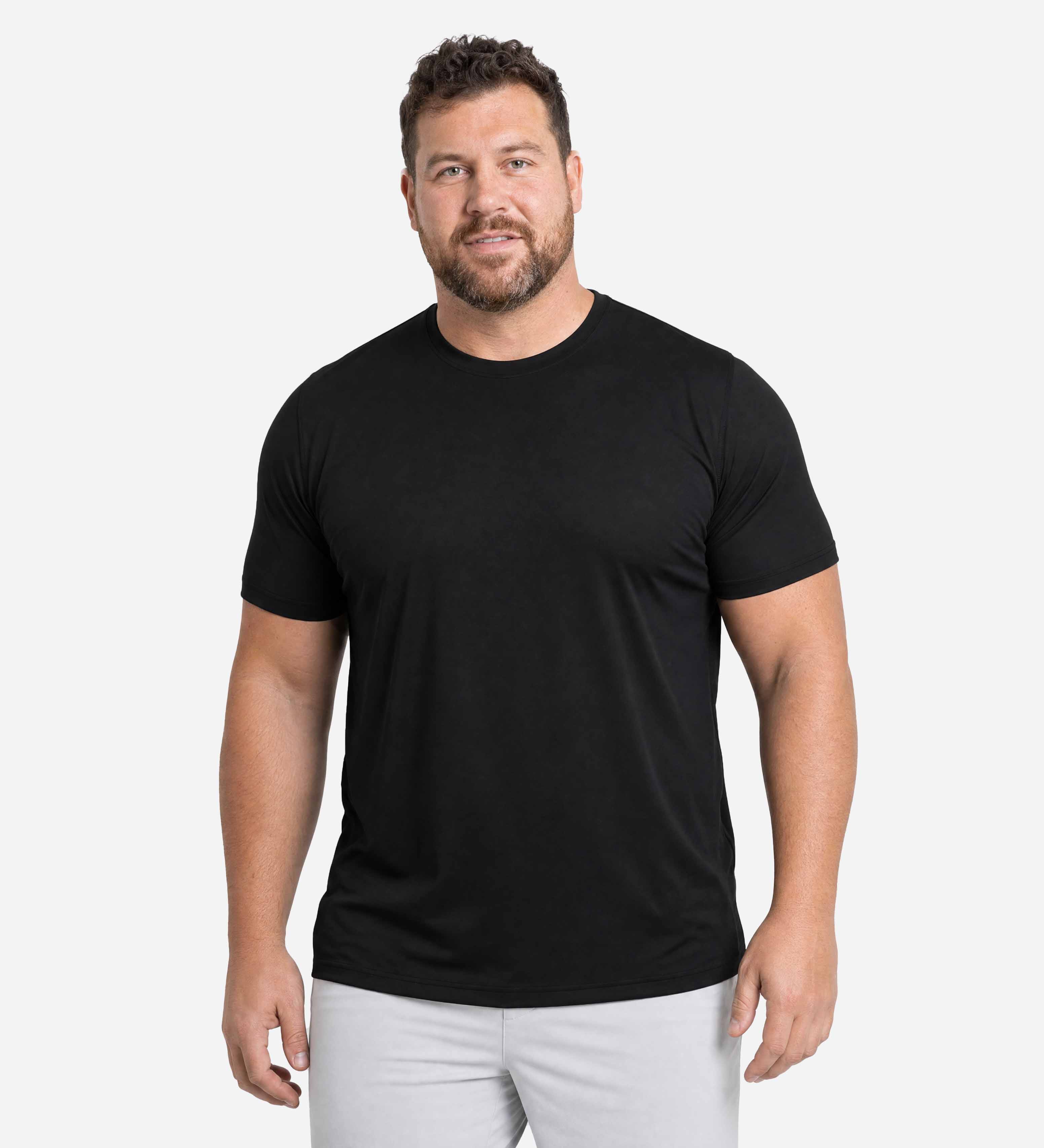 Camisetas de bambú negras - pack de 6