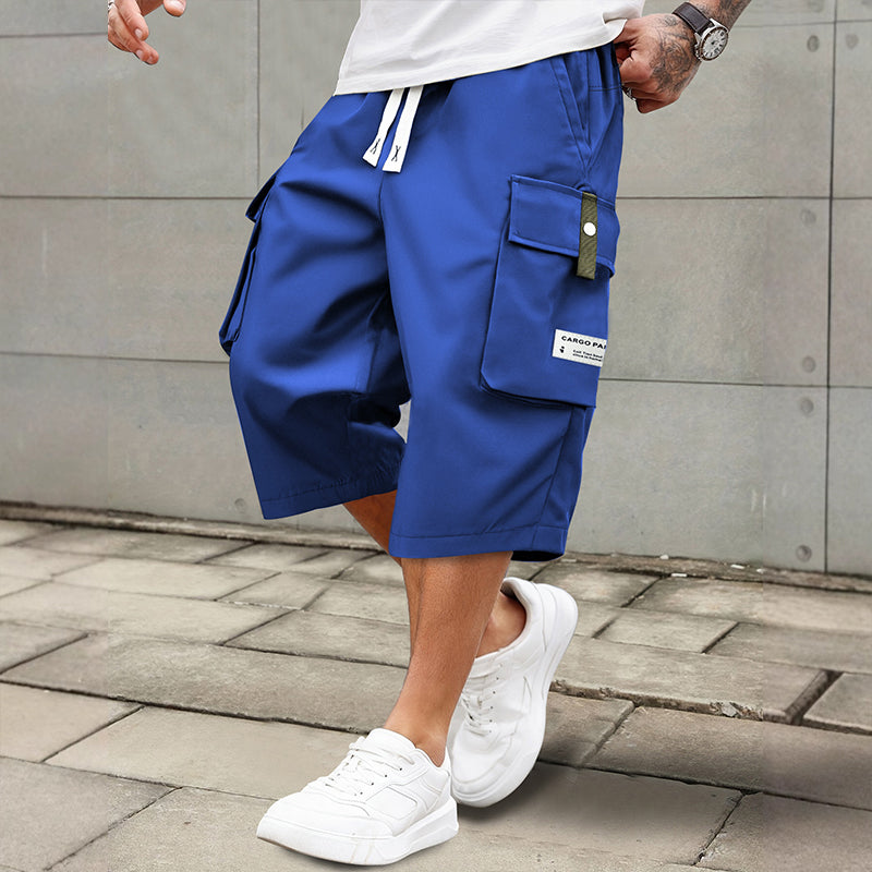 Pantalón cargo 3/4 casual para hombres con cordón ajustable – cómodo, versátil y con estilo ✨🔥