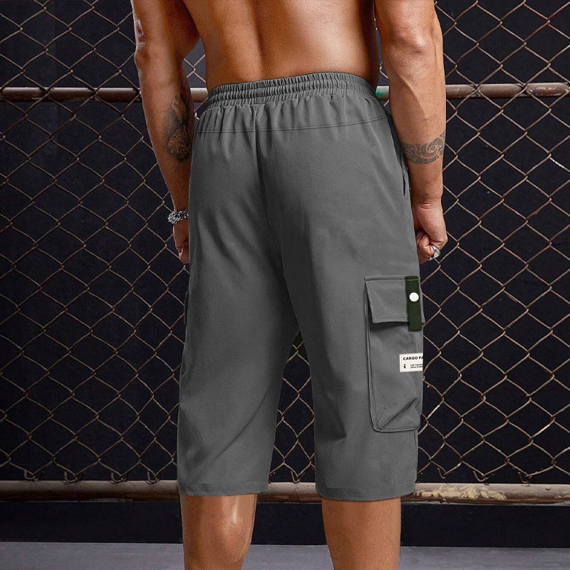 Pantalón cargo 3/4 casual para hombres con cordón ajustable – cómodo, versátil y con estilo ✨🔥