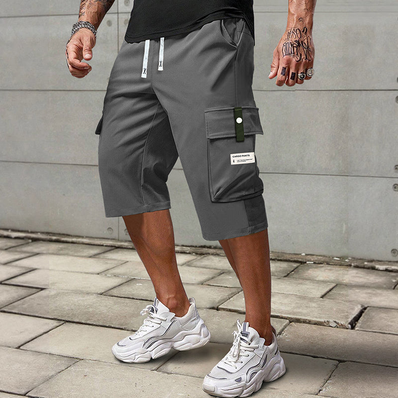 Pantalón cargo 3/4 casual para hombres con cordón ajustable – cómodo, versátil y con estilo ✨🔥