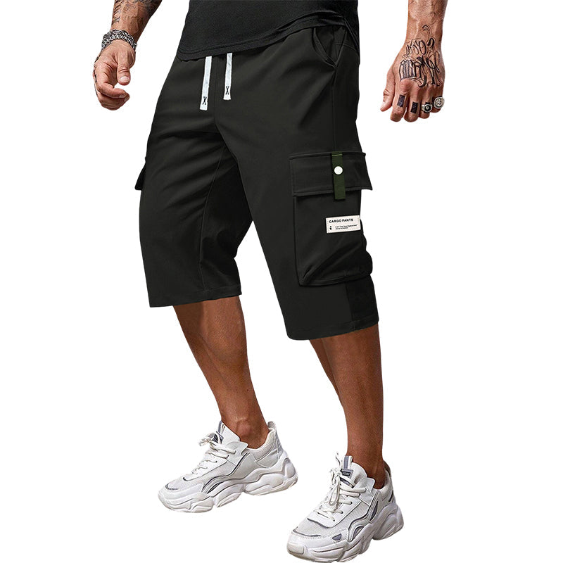 Pantalón cargo 3/4 casual para hombres con cordón ajustable – cómodo, versátil y con estilo ✨🔥