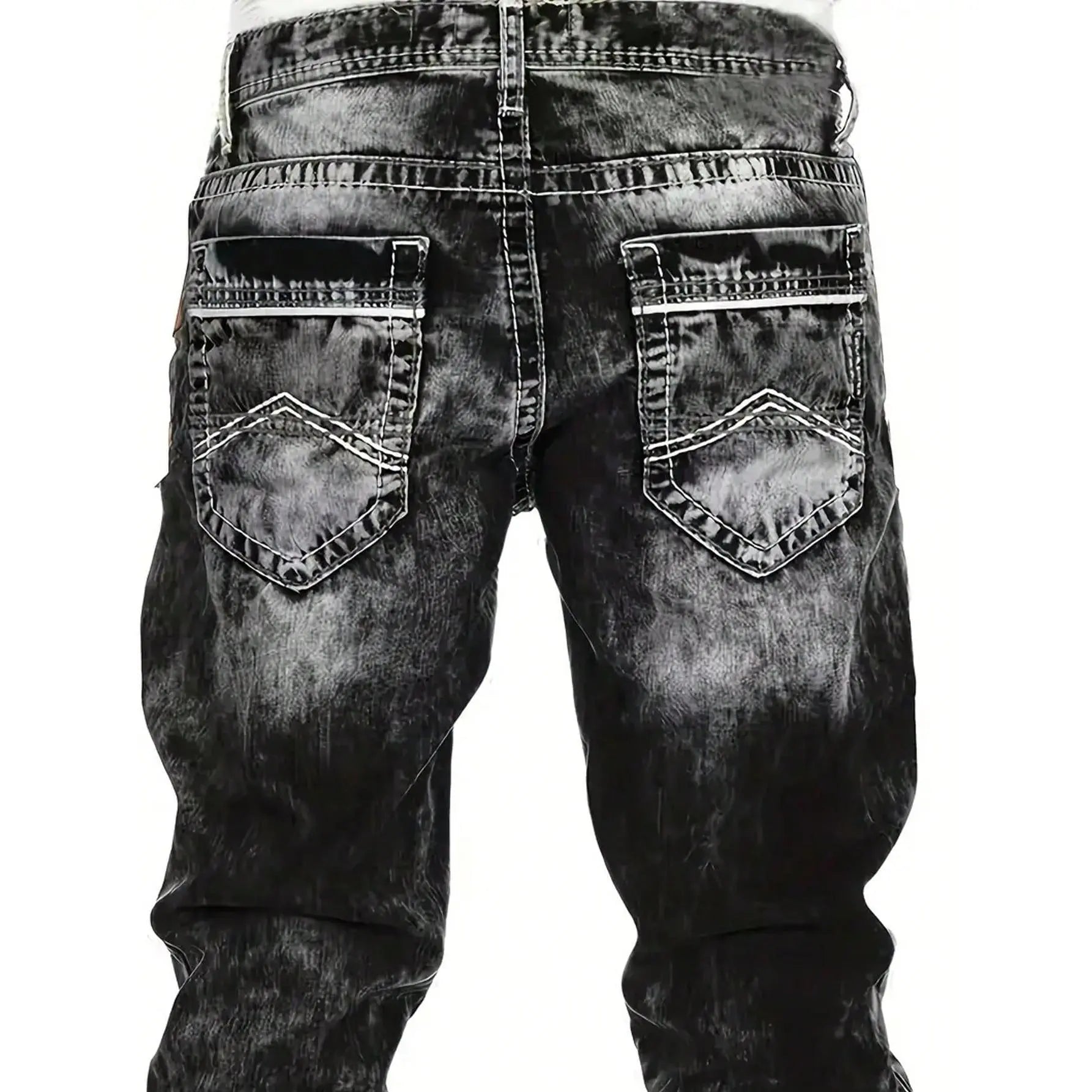 Jeans elásticos creativos para hombres – estilo minimalista, ligeros y veraniegos, ideales para el look emo