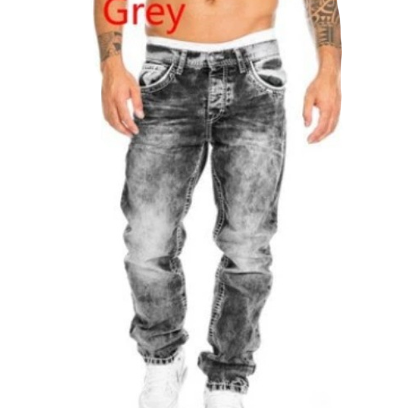 Jeans elásticos creativos para hombres – estilo minimalista, ligeros y veraniegos, ideales para el look emo