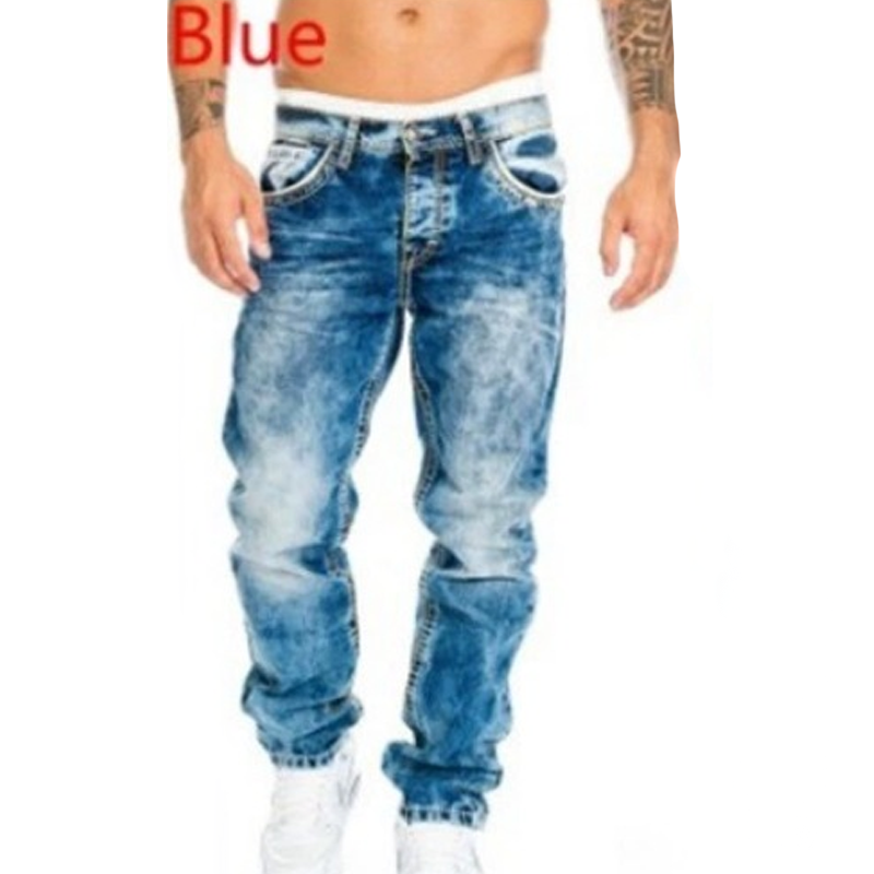 Jeans elásticos creativos para hombres – estilo minimalista, ligeros y veraniegos, ideales para el look emo
