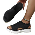 Sandalias de plataforma para mujer de punto – transpirables, ultraligeras y cómodas2